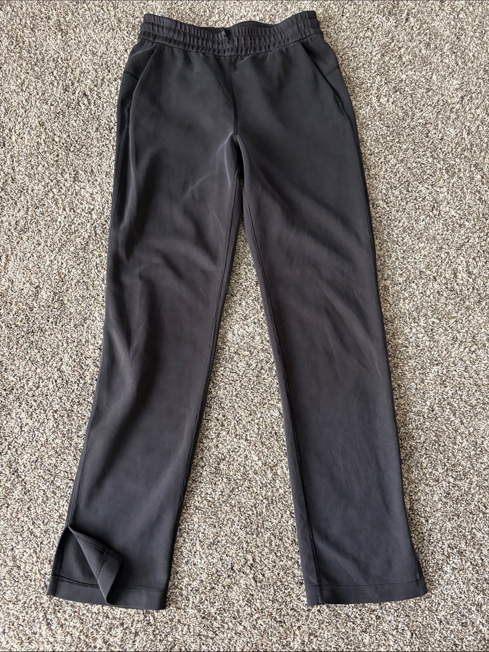 Lululemon Black Pull-On Joggers with Elastic Drawstring Waist, pockets